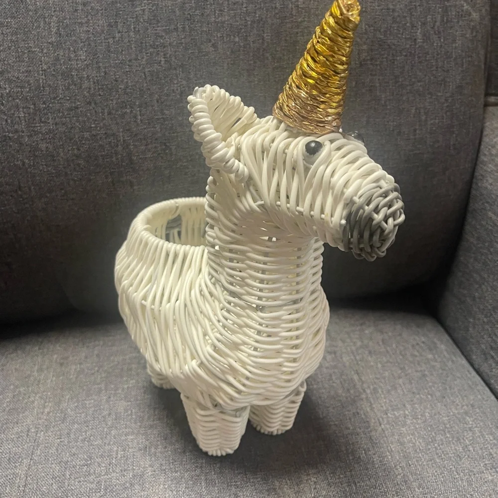 Pottery Barn Kids Unicorn Woven Shaped Pencil Holders